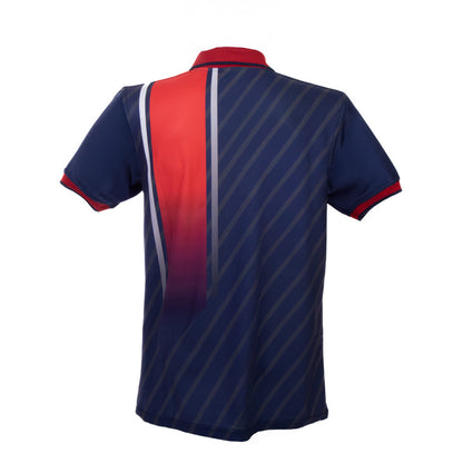 Polo Azul Franja Roja Degradada Escudo Chivas