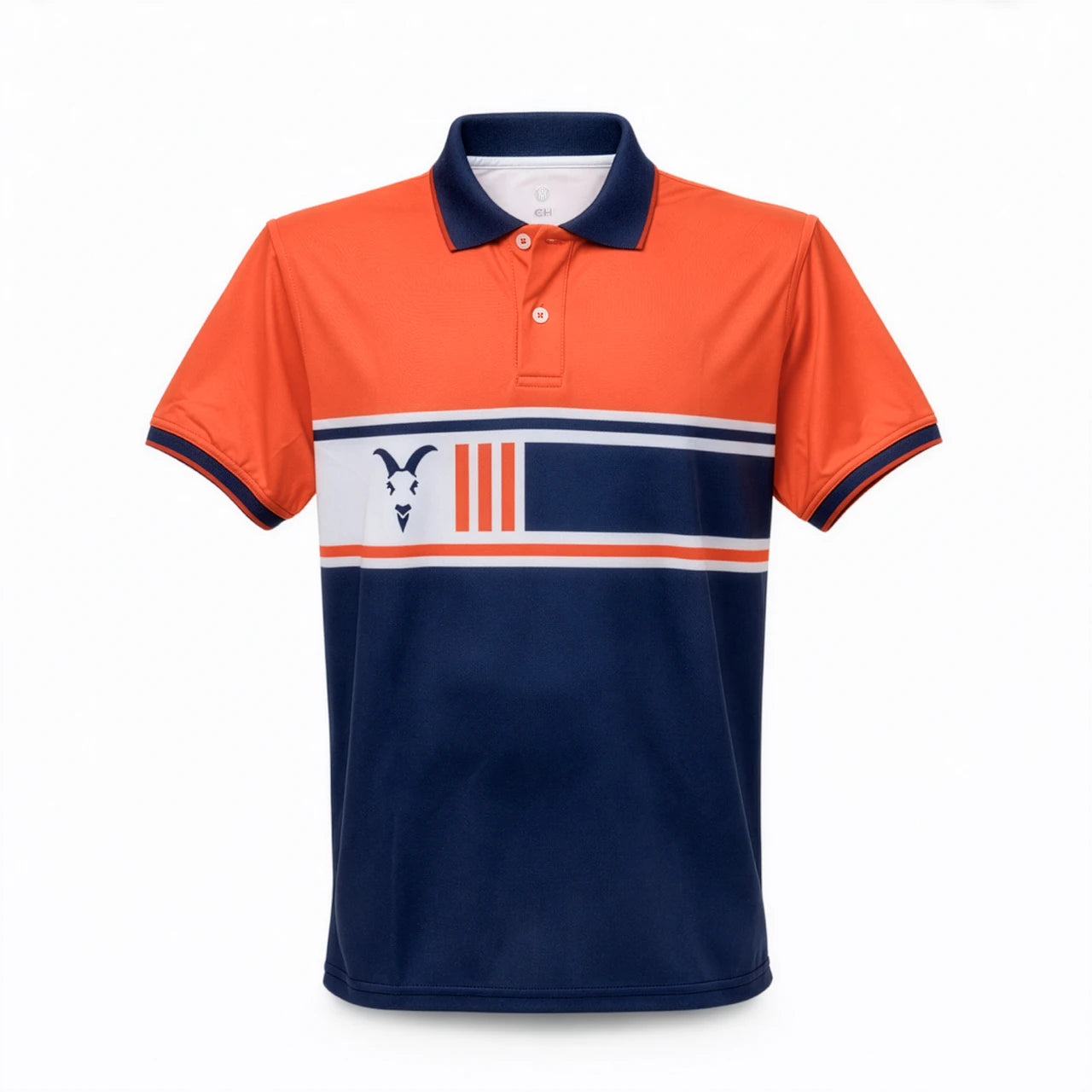 Polo Roja Con Azul Franja Chivita Retro