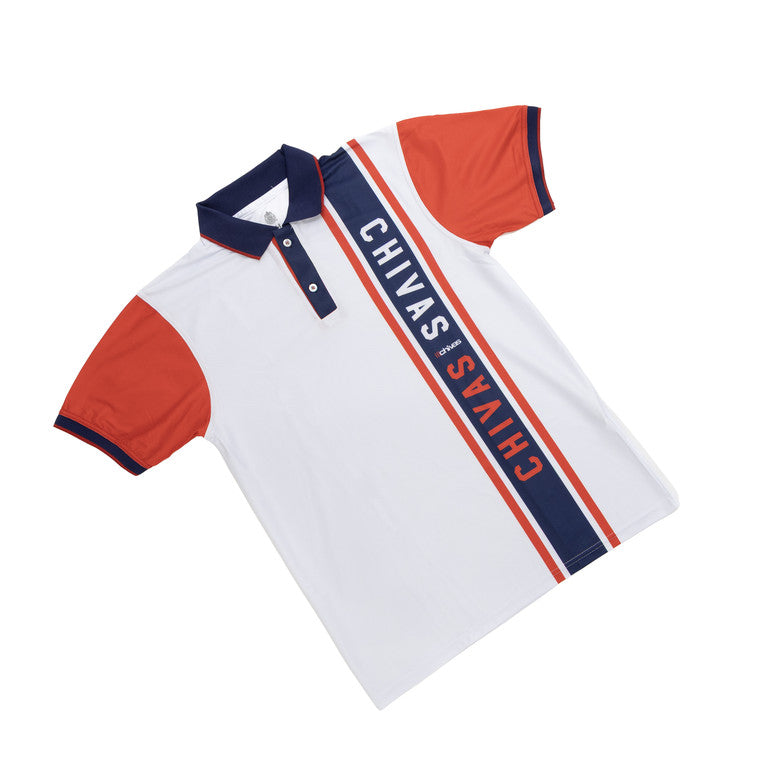 Polo Blanca Barra Lateral Chivas