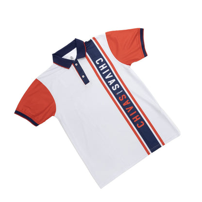 Polo Blanca Barra Lateral Chivas