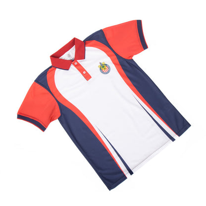 Polo Blanca Contrastes Laterales Escudo Chivas
