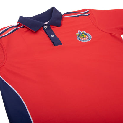 Polo Bicolor Rayas En Hombros Y Escudo Chivas