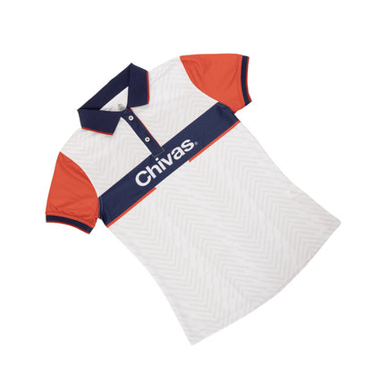 Polo Dama Tricolor Barra Azul Chivas