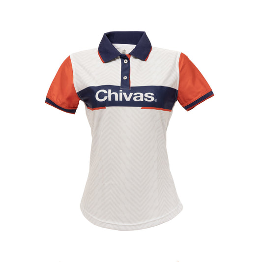 Polo Dama Tricolor Barra Azul Chivas - Fanáticos de Chivas