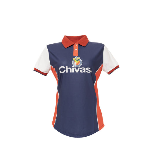 Polo Tricolor Para Dama Chivas Y Escudo - Fanáticos de Chivas