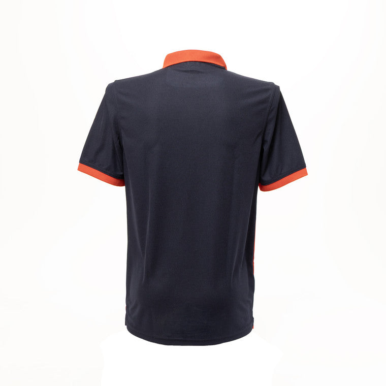 Polo Lisa Azul Con Laterales En Rojo Escudo Chivas