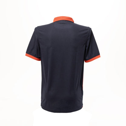 Polo Lisa Azul Con Laterales En Rojo Escudo Chivas