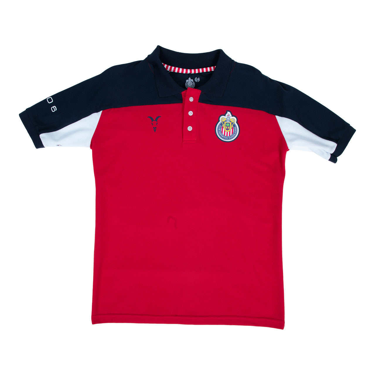 Polo Tricolor Base Roja Escudo Chivas