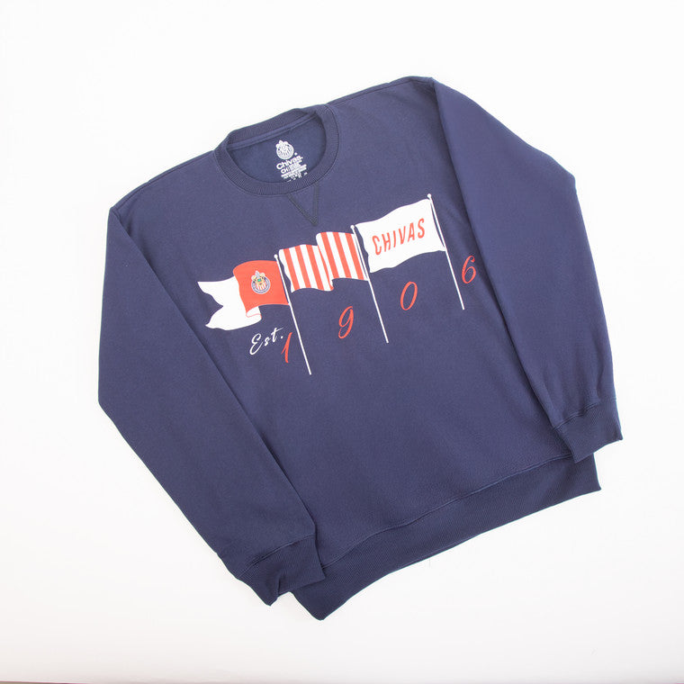 Sudadera Azul Banderas Chivas