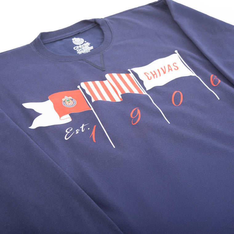 Sudadera Azul Banderas Chivas