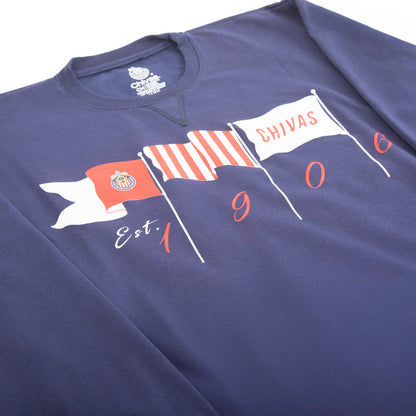 Sudadera Azul Banderas Chivas