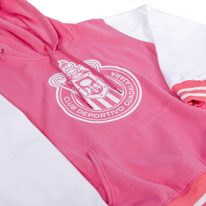 Sudadera Niña Combinada Con Escudo Y Chivitas En Mangas