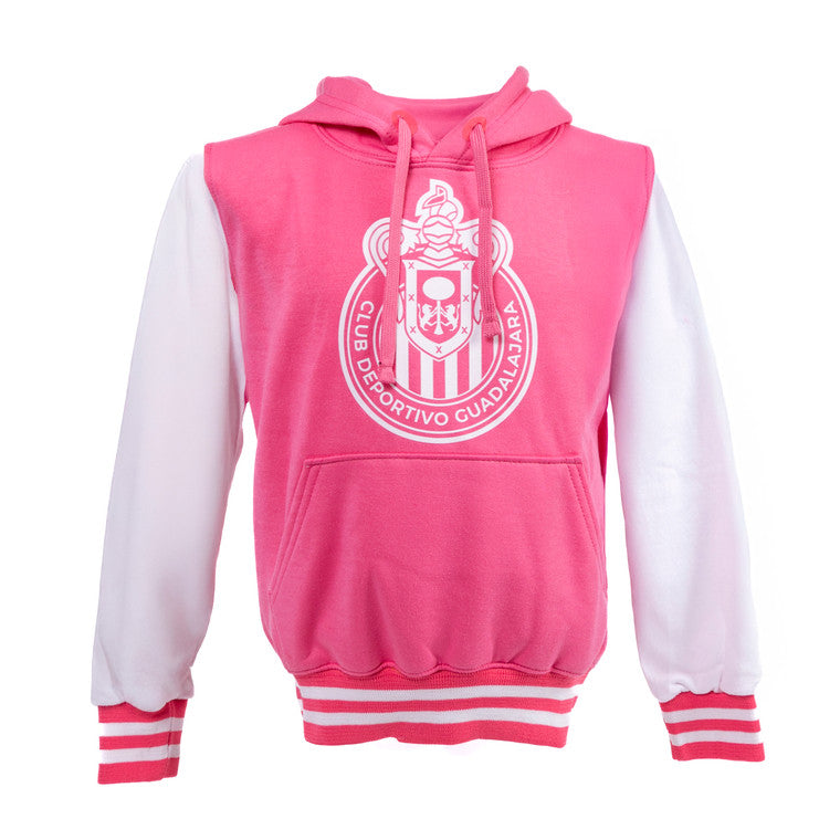 Sudadera Niña Combinada Con Escudo Y Chivitas En Mangas